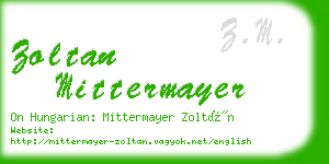 zoltan mittermayer business card